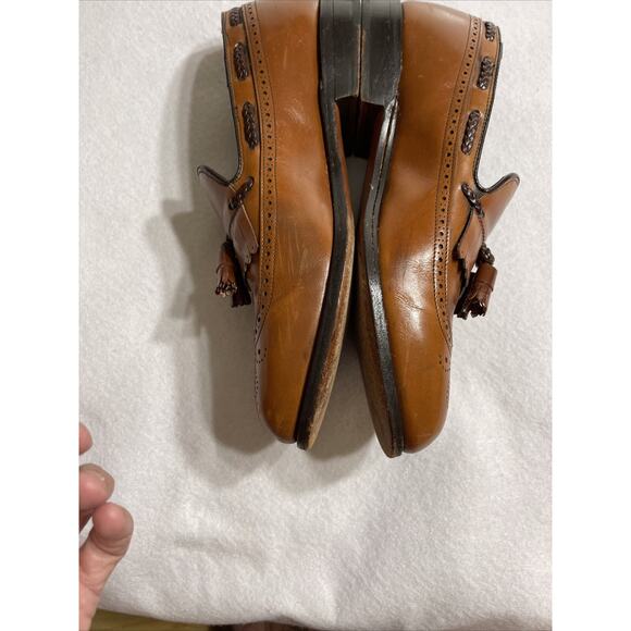 Foot-joy Classics Brown Dress Loafers Tassel Moccasin Made‎ In USA Men’s 10E - Picture 4 of 12
